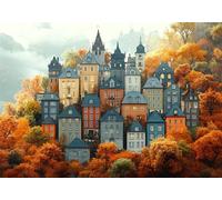 Puzzle 1000 Piezas Adultos Paisaje Puzle Imposible Villa Arte Jigsaw Puzzles Educa de Rompecabezas y Juego Familiar para Adultos y Adolescente a Partir de 14 Años Entretenimiento Decorar Regalos P-314