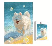 Puzzle 1000 Piezas Adultos Perro & Océano, Rompecabezas con Letras Traseras y Póster, Pasatiempo Antiestrés, Decoración de Pared, Regalo Decorar Mujer Hombre 75 x 50 cm (14 Años +) P3#1343