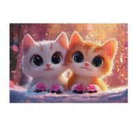 Puzzle 1000 Piezas Adultos, Puzzle 1000 Piezas de Madera, Rompecabezas para Adultos Gato Patrón, Rompecabezas Desafiante para Toda la Familia, Regalos Originales para Mujer Hombre, Tema: Lindo, F-90