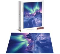 Puzzle 1000 Piezas Adultos, Puzzle Aurora con Exquisita Caja de Embalaje, Medidas: 75 x 50 cm, Rompecabezas Montaña para Toda la Familia, Rompecabezas Desafiante para Decoracion Hogar y Pared B-4691