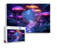 Puzzle 1000 Piezas Adultos, Puzzle Champiñón XXL 75 x 50 cm, Bosque Rompecabezas Adultos Desafiantes Imposible, DIY Jigsaw Arte Ivertido Juego Familiar, Regalos de Pascua para Hombres y Mujeres Q-8