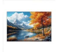 Puzzle 1000 Piezas Adultos Puzzle Montaña Otoño Rompecabezas Adultos XXL 75 x 50cm, Impossible Rompecabezas, Jigsaw Arte Juego Educa Familiar Aliviar El Estrés, Regalos para Hombres y Mujeres B-4