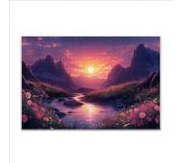 Puzzle 1000 Piezas Adultos Puzzle Paisaje Atardecer Rompecabezas Adultos XXL 75 x 50cm, Impossible Rompecabezas, Jigsaw Arte Juego Educa Familiar Aliviar El Estrés, Regalos para Hombres y Mujeres I-8