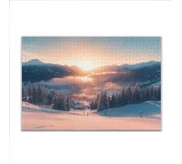 Puzzle 1000 Piezas Adultos Puzzle Paisaje Invierno Rompecabezas Adultos XXL 75 x 50cm, Impossible Rompecabezas, Jigsaw Arte Juego Educa Familiar Aliviar El Estrés, Regalos para Hombres y Mujeres U-41