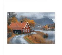 Puzzle 1000 Piezas Adultos Puzzle Paisaje Otoño Rompecabezas Adultos XXL 75 x 50cm, Impossible Rompecabezas, Jigsaw Arte Juego Educa Familiar Aliviar El Estrés, Regalos para Hombres y Mujeres I-7