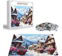 Puzzle 1000 Piezas Adultos, Puzzle Villa Rompecabezas Adultos Obra de Arte de Juego Paisaje Rompecabezas de Piso de Impresión de Alta Definición Multicolor, Juego De Manos Decoración Familiar S-449