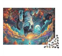 Puzzle 1000 Piezas - Adultos, Regalo, Juego Familiar, Gato Colgando al revés del árbol Mascotas Rompecabezas, Decoración del Hogar 70x50cm/1000pcs