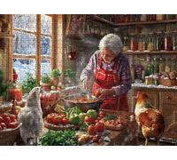 Puzzle 1000 Piezas Adultos, Rompecabezas de Madera 75 x 50 cm Gran Detalle y Colores Vivos - Un Desafío Divertido para Familia y Amigos, Actividad Creativa y Regalo Educativo, Cocina Tomate f0-82