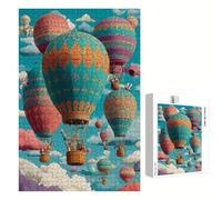 Puzzle 1000 Piezas Adultos Sueño & Globo aerostático, Rompecabezas con Letras Traseras y Póster, Pasatiempo Antiestrés, Decoración de Pared, Regalo Decorar Mujer Hombre 75 x 50 cm (14 Años +) P3#712