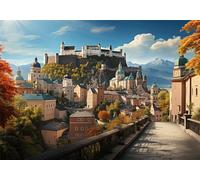 Puzzle 1000 Piezas Adultos Villa Puzle Imposible Paisaje Arte Jigsaw Puzzles Educa de Rompecabezas y Juego Familiar para Adultos y Adolescente a Partir de 14 Años Entretenimiento Decorar Regalos P-565