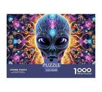 Puzzle 1000 Piezas Alienígena Psicodélico Galaxia Extremo - Decoración Pared, Idea Regalo, 52x38cm