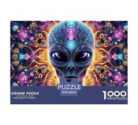 Puzzle 1000 Piezas Alienígena Psicodélico Galaxia Papel Reciclado - Adultos, Juego Educativo, Antiestrés, Decoración Pared, 38x26cm