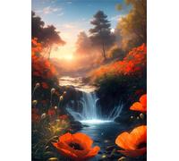 Puzzle 1000 Piezas Amapola de Moonlit Grove | Puzzles Adultos | para Toda La Familia |75 x 50 cm | Entretenimiento Creativo Rompecabezas Adultos Regalo
