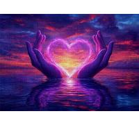 Puzzle 1000 Piezas Amar Rompecabezas Adultos Mano Puzzles Desafío Imposible 75x50cm Rompecabezas DIY Pintura para Adultos y Chico Mayores de 14 Años Regalos Mujeres para Decoración del Hogar C-926