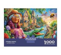 Puzzle 1000 Piezas Ancianos y Cocodrilos cartón Toda la Familia Todas Las Edades Educativo Padre-Hijo cocodrilo en mansión Vieja Ocio doméstico 52x38cm