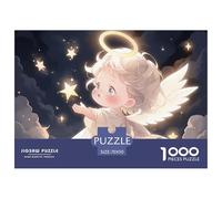 Puzzle 1000 Piezas Ángel Noche Estrellada Niño Estrellas - Hombres y Mujeres, Actividad Familiar, Juego Educativo, 70x50cm