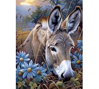 Puzzle 1000 Piezas, Animal Burro Flores Puzzles para Adultos,Rompecabezas de Adultos, Juguetes de Regalo Entretenimento Puzzle, Juego de Rompecabezas