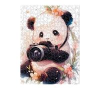 Puzzle 1000 Piezas Animal Panda Flor Juego Educativo, Imposible Difícil Desafiante para Toda La Familia, Puzzle Adultos 1000 Piezas 75x50 cm