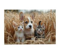 Puzzle 1000 Piezas Animal, Puzzle Madera Perro, Clásico Rompecabezas Desafiante para Toda la Familia, Juguetes Rompecabezas Letras en la Parte Posterior, Regalos Originales para Hombre Decor -1377