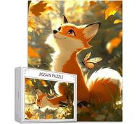 Puzzle 1000 Piezas Animal Rompecabezas para Adultos, un Rompecabezas Desafiante, Juegos de Puzzle para Toda la Familia, Letras en la Parte Posterior, Decoración Hogar, Regalos Navidad Zorro H-6626