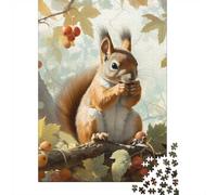 Puzzle 1000 Piezas Ardilla Que Come Bayas Rompecabezas 38x26cm/1000pcs Regalos para Adultos Y Niños DIY Creative Intelectual Desafío