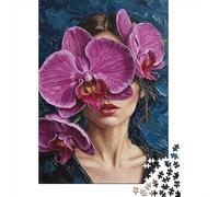 Puzzle 1000 Piezas Arte de la Cara de la orquídea Rompecabezas 70x50cm/1000pcs Regalos para Adultos Y Niños DIY Creative Intelectual Desafío