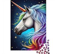 Puzzle 1000 Piezas Arte del Unicornio del Arco Iris Rompecabezas 52x38cm/1000pcs Regalos para Adultos Y Niños DIY Creative Intelectual Desafío