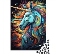 Puzzle 1000 Piezas Arte del Unicornio del Arco Iris Rompecabezas 70x50cm/1000pcs Regalos para Adultos Y Niños Cartón 100% Reciclado Descompresión