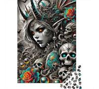 Puzzle 1000 Piezas Arte Della strega Gotica Rompecabezas 52x38cm/1000pcs Regalos para Adultos Y Niños DIY Juegos Únicos De Desafío