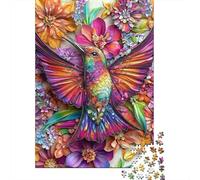 Puzzle 1000 Piezas Arte Floreale di Colibri Rompecabezas 52x38cm/1000pcs Regalos para Adultos Y Niños DIY Descompresión