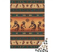 Puzzle 1000 Piezas Arte Nativo Americano Rompecabezas 38x26cm/1000pcs Regalos para Adultos Y Niños DIY Juegos Únicos De Desafío