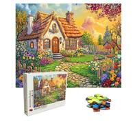 Puzzle 1000 Piezas Atardecer, Rompecabezas Adultos, Puzzle de Madera Piezas Encajan Perfectamente, Letras en la Parte Posterior, cortijo Puzzles Adulto Compact Box, Regalo Mujer 75 x 50 cm 8p-681