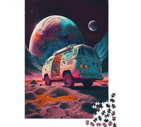 Puzzle 1000 Piezas Aventura Espacial de autobús VW Rompecabezas 70x50cm/1000pcs Regalos para Adultos Y Niños Cartón 100% Reciclado Creative Intelectual Desafío
