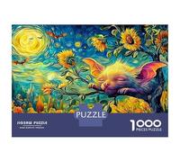 Puzzle 1000 Piezas Bat en Estilo Van Gogh Rompecabezas 38x26cm/1000pcs Regalos para Adultos Y Niños DIY Creative Intelectual Desafío