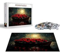 Puzzle 1000 Piezas Bote Puzzle 1000 Piezas Flor Rompecabezas Adultos, Jigsaw Panoramico, Rompecabezas Pieza de Madera, Diversión en Familia Jigsaws Educa para Adultos y Niñs A Partir de 14 Años x-1477