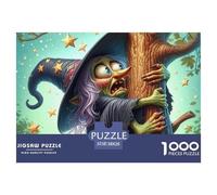 Puzzle 1000 Piezas Bruja Abrazo Árbol, Loca Bruja Abrazando árboles, Papel Reciclado Juego Educativo Relajación Regalo 38x26cm