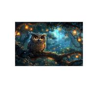 Puzzle 1000 Piezas Búho Puzzle 1000 Piezas Adultos Animal Educativo Rompecabezas Madera para Toda la Familia Junta, Puzzles para Reducir el Estrés y Primavera Cuadros Decoracion 50x75 cm LZPT-02606