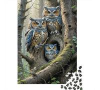 Puzzle 1000 Piezas Búhos en Tree Hollow Rompecabezas 70x50cm/1000pcs Regalos para Adultos Y Niños DIY Creative Intelectual Desafío