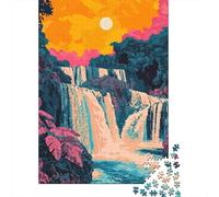 Puzzle 1000 Piezas Caída del Sol Paisaje Rompecabezas 52x38cm/1000pcs Regalos para Adultos Y Niños Cartón 100% Reciclado Descompresión