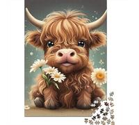 Puzzle 1000 Piezas Caldero Lindo Highland Rompecabezas 38x26cm/1000pcs Regalos para Adultos Y Niños DIY Descompresión