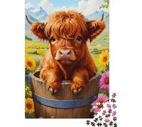Puzzle 1000 Piezas Caldero Lindo Highland Rompecabezas 70x50cm/1000pcs Regalos para Adultos Y Niños DIY Creative Intelectual Desafío