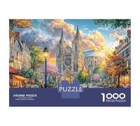 Puzzle 1000 Piezas Calle de París con Notre Dame Rompecabezas 52x38cm/1000pcs Regalos para Adultos Y Niños DIY Descompresión