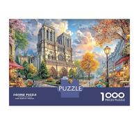 Puzzle 1000 Piezas Calle Notre Dame de París Rompecabezas 52x38cm/1000pcs Regalos para Adultos Y Niños Cartón 100% Reciclado Descompresión