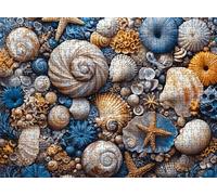 Puzzle 1000 Piezas caparazón Estrella mar | Rompecabezas Adultos 75x50 cm | Puzzle XXL para Expertos | Rompecabezas Jigsaw para Adultos | Un Divertido Y Desafiante Decorar Toda La Familia s7h-370