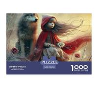 Puzzle 1000 Piezas Caperucita Roja Adultos Niños 70x50cm, Niña Lobo Capucha Roja Juego Educativo Relajante Desafiante Juego Familiar