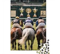 Puzzle 1000 Piezas, Carrera de Caballos, Caballo, Rompecabezas Adultos, Regalos Originales para Mujer Y Día De La Madre, 1000pcs (75x50cm)