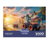 Puzzle 1000 Piezas Carrera de Tractores, Escena Rural Fantástica, Papel Reciclado, para Adultos, Juego Educativo, Reto, 52x38cm