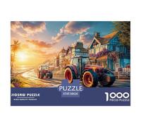 Puzzle 1000 Piezas Carrera de Tractores para Adultos y Niños, Detallado, Escena Rural Fantástica, Papel Reciclado, Antiestrés, 38x26cm