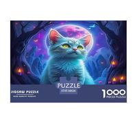 Puzzle 1000 Piezas Cartón Reciclado - Maine Coon en un Cielo Nublado - Juego Desafiante - Decoración de Pared - 38x26cm