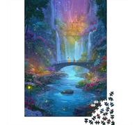 Puzzle 1000 Piezas Cascada del Castillo de la Fantasía Rompecabezas 70x50cm/1000pcs Regalos para Adultos Y Niños Cartón 100% Reciclado Descompresión